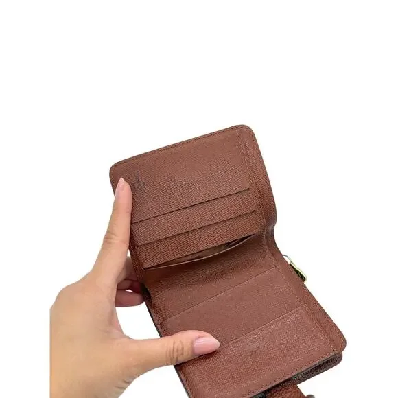 KT023: Louis Vuitton Monogram Bi-Fold Compact Wallet*COA - Picture 5 of 7